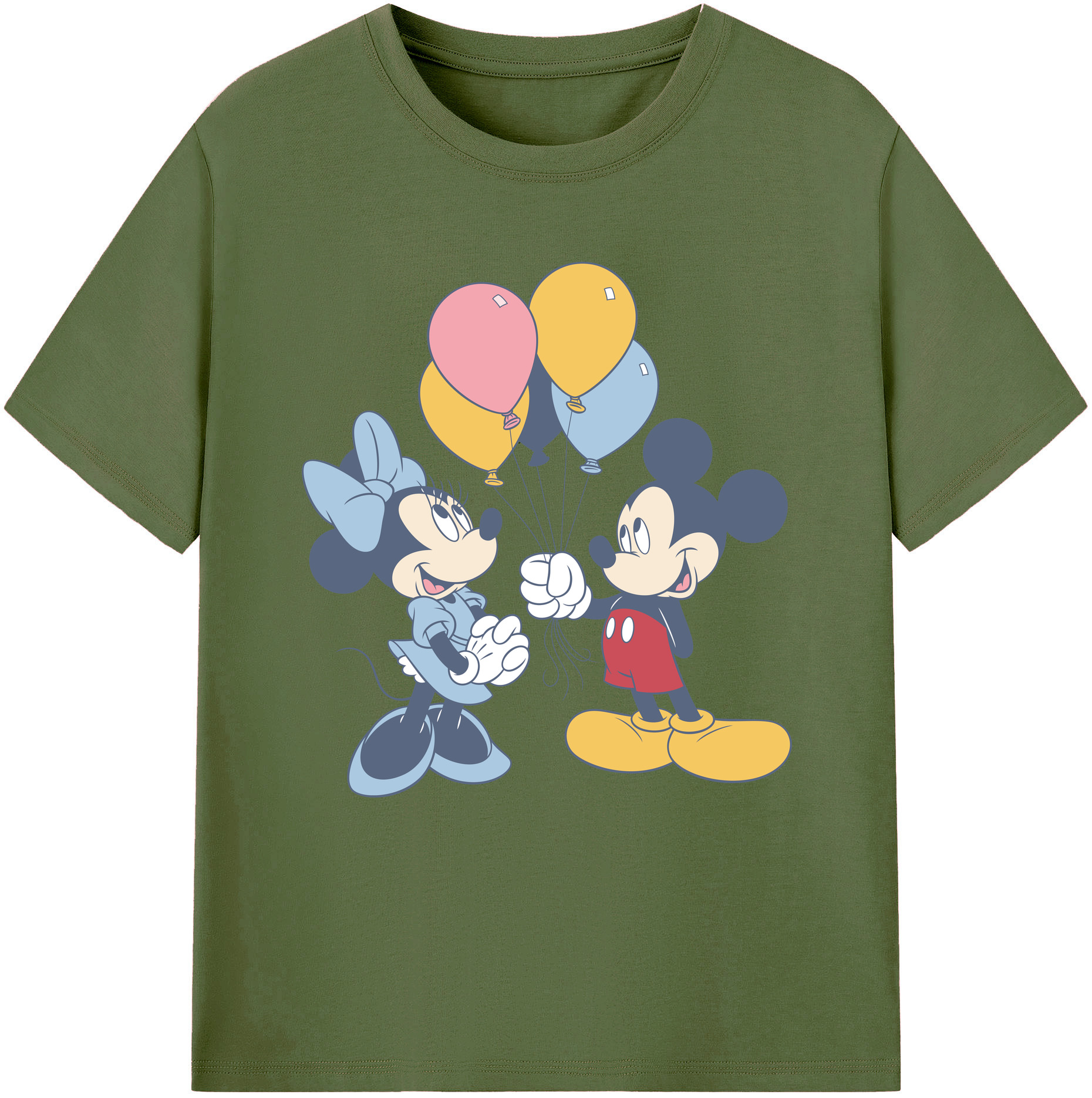 （画像用） ミッキーマウス Mickey Mouse 綿100％半袖Tシャツ（フロントプリント）